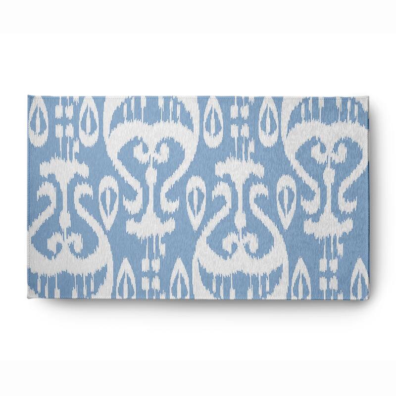 Ikat Soft Chenille Rug - 3' x 5' - Blue