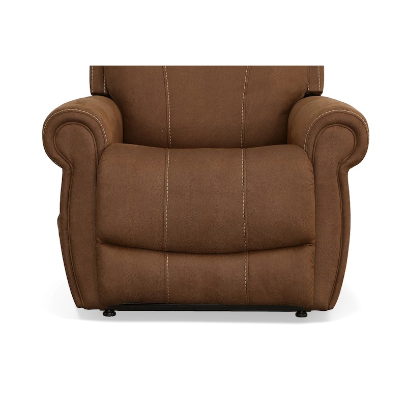 Stewart Amber Brown Power Lift Recliner with Power Headrest & Lumbar by Flexsteel