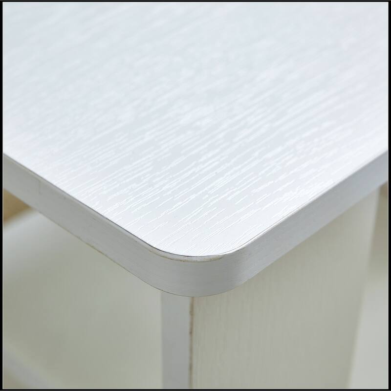 White MDF Double Layered Coffee Table