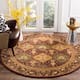 SAFAVIEH Handmade Antiquity Philomena Traditional Oriental Wool Rug - 6' x 6' Round - Wine