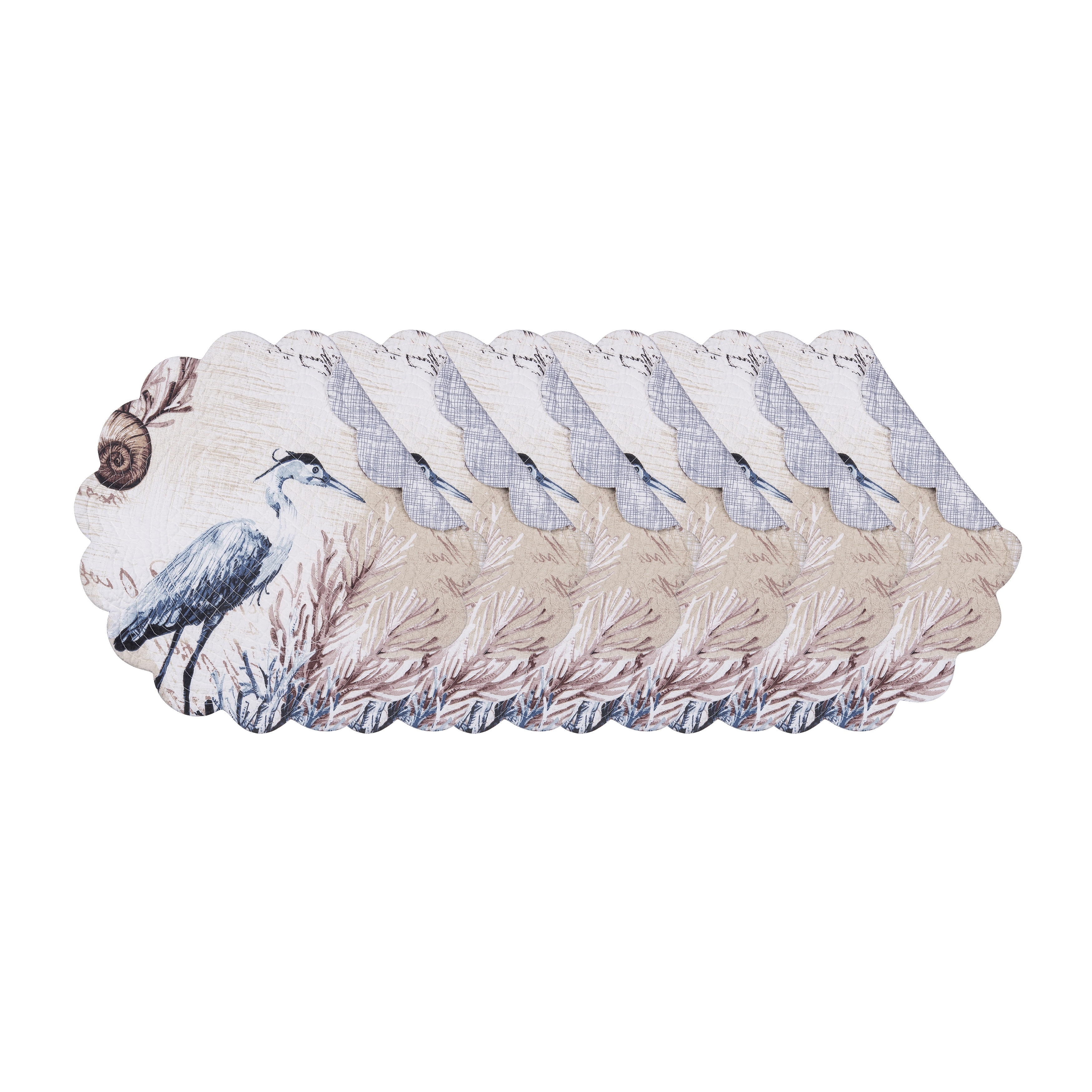 Brunswick Island Round Placemats Set of 6, 17"