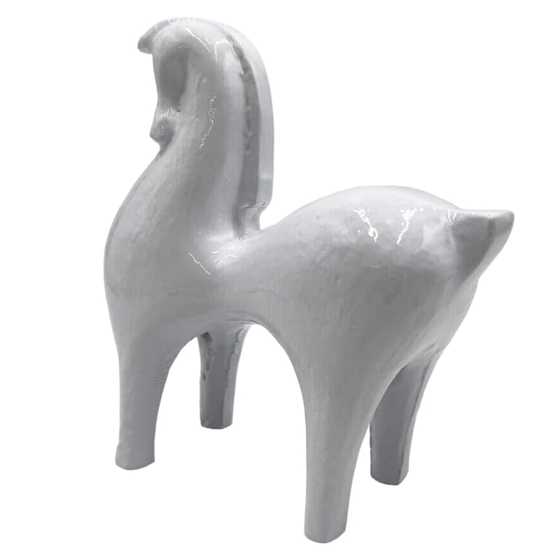 Decorative Handmade Aluminum 7 inch Modern Horse Sculpture - 7 x 3 x 7 in