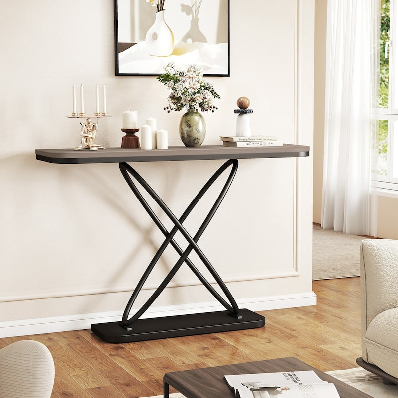 47.4" Industrial Console Table for Entryway Sofa Table - 47.4"L x 14"W x 32.8"H