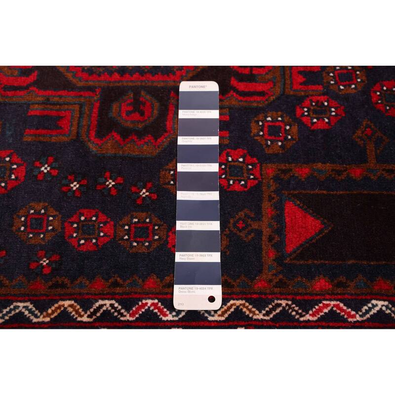 ECARPETGALLERY Hand-knotted Teimani Dark Navy Wool Rug - 3'11 x 6'8