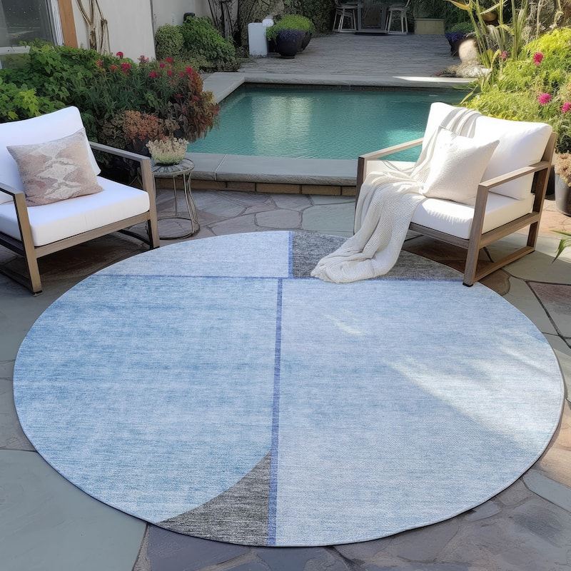 Machine Washable Indoor/ Outdoor Chantille Simple Modern Rug