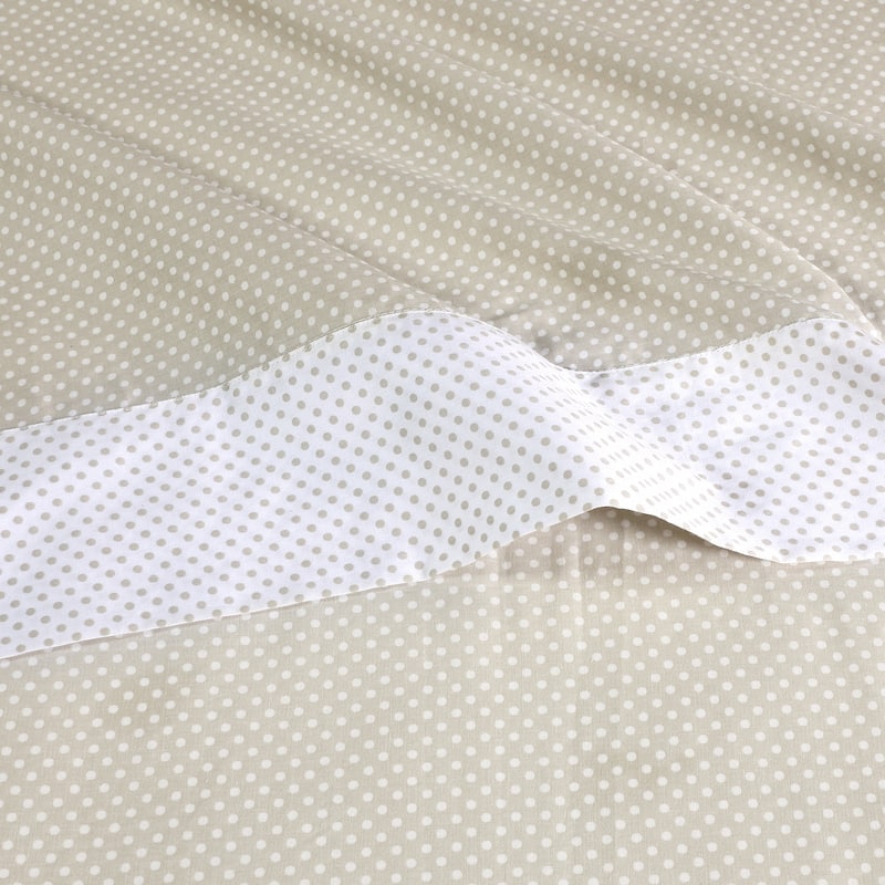 Anne Klein Westhill Dot 4-Piece Cotton Sateen Sheet Set