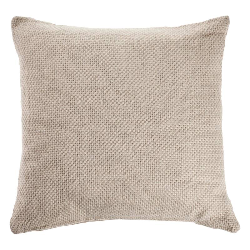 Sevita Natural Light Cream Solid Throw Pillow