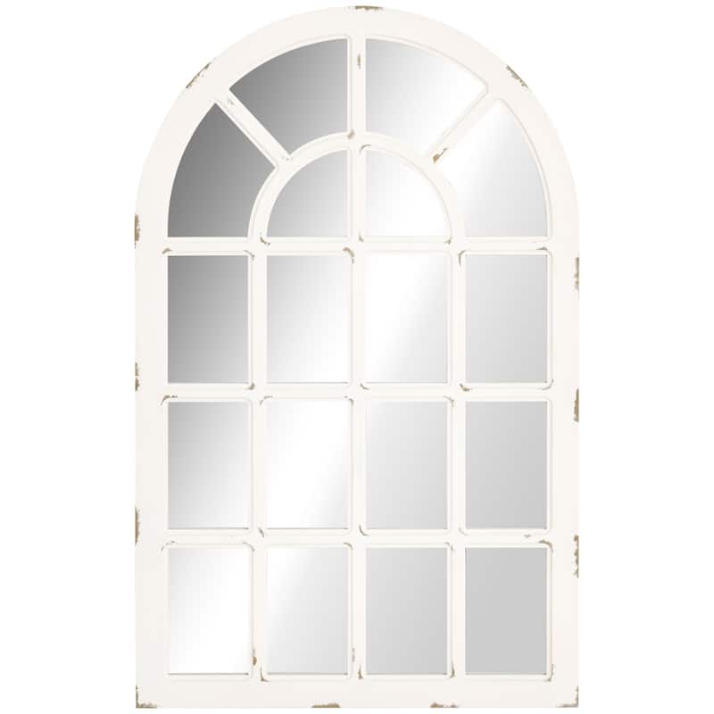 HOMCOM 43" x 27.5" Wall Mirror, Arch Window Mirror for Wall in Living Room, Bedroom - 43.25" x 27.5" x 1.25"