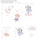 preview thumbnail 2 of 2, Bedtime Originals Tiny Dancer Ballet Animals & Stars Wall Decals- Elephant/Bunny