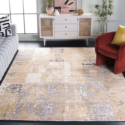 SAFAVIEH Couture Hand-knotted Tiffany Isaura Modern Abstract Viscose Rug