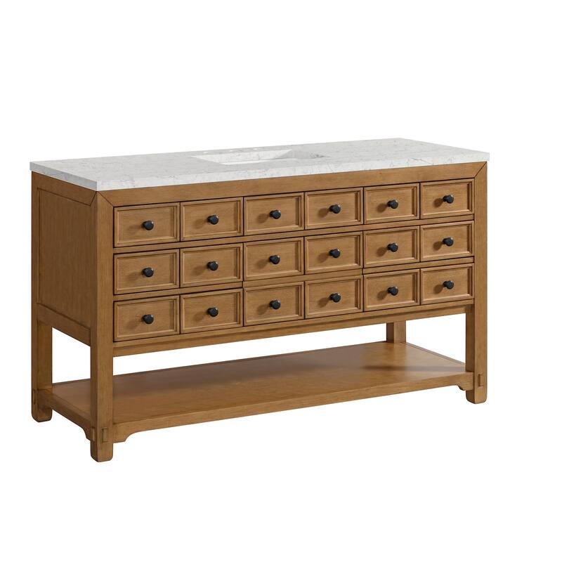 James Martin Vanities 505-V60S-FEJP Malibu 60" Free Standing Single