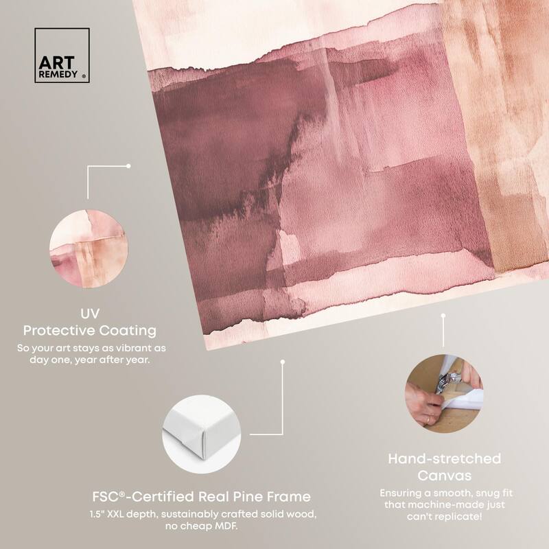 Faded Crimson II Canvas by Art Remedy, Gallery Wrapped