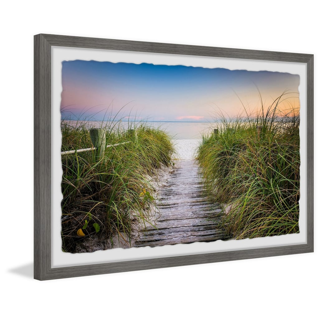 Coastal Wall Art Print - Sea View Painting, Home Decor, Framed Landscape Picture