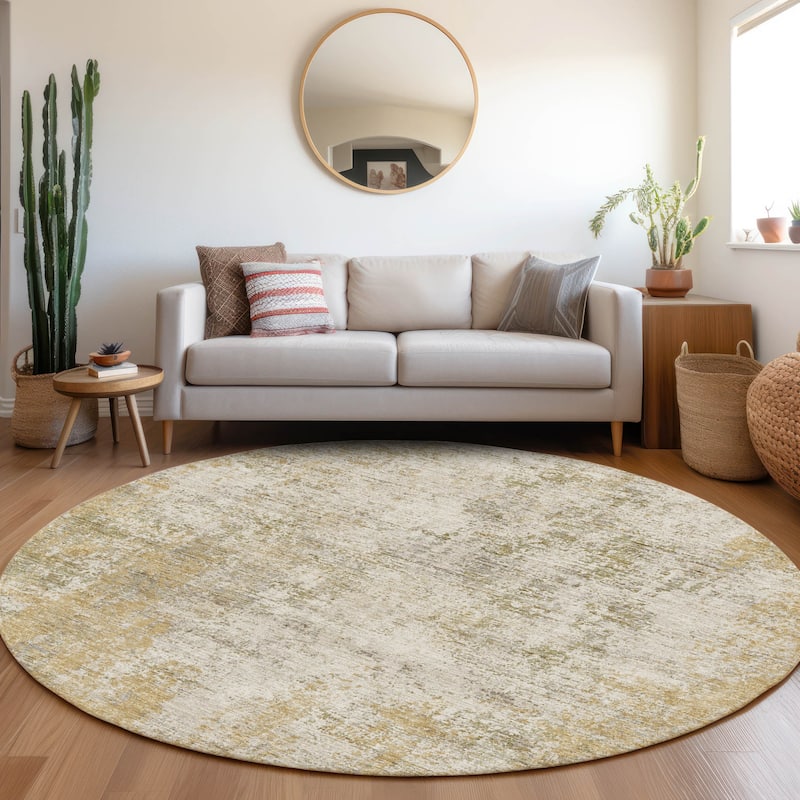 Premium Washable Super Soft Solid Casual Mayfield Rug - Wheat - 8' x 8'