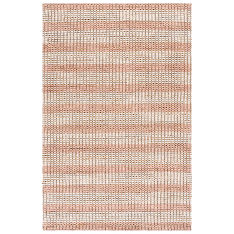 Martha Stewart by SAFAVIEH Handmade Halldis Jute Rug - 5' x 8' - Natural/Blush