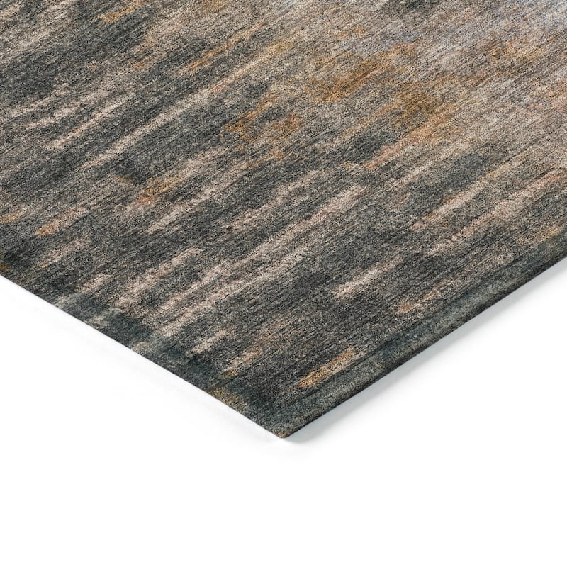 Machine Washable Indoor/ Outdoor Contemporary Ombre Chantille Rug