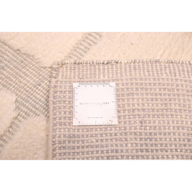 ECARPETGALLERY Hand-knotted Tangier Cream Wool Rug - 5'4 x 7'9