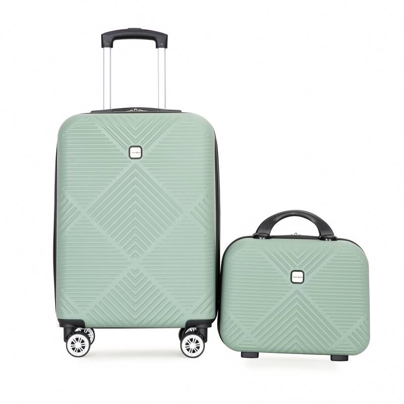 20/14" Spinner Wheels Luggage Sets 2 Piece Lightweight Suitcase Sets, Carry On Trunks Sets