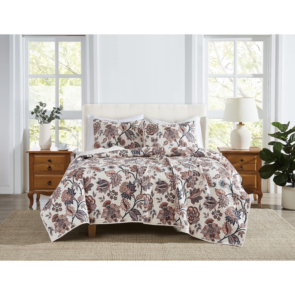Cannon Chloe Jacobean3 Piece Quilt Set