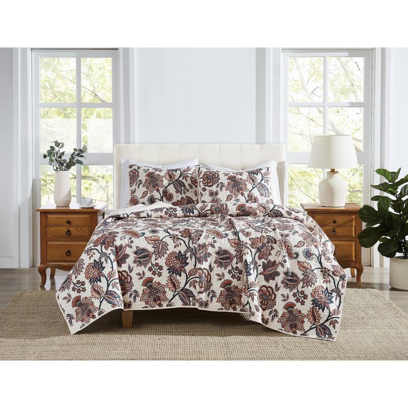 Cannon Chloe Jacobean3 Piece Quilt Set