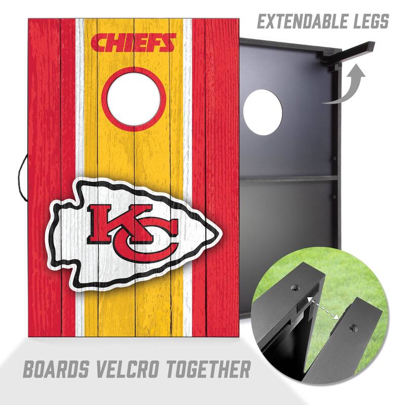 Kansas City Chiefs NFL Compact 2x3 Tailgate Cornhole Board Set