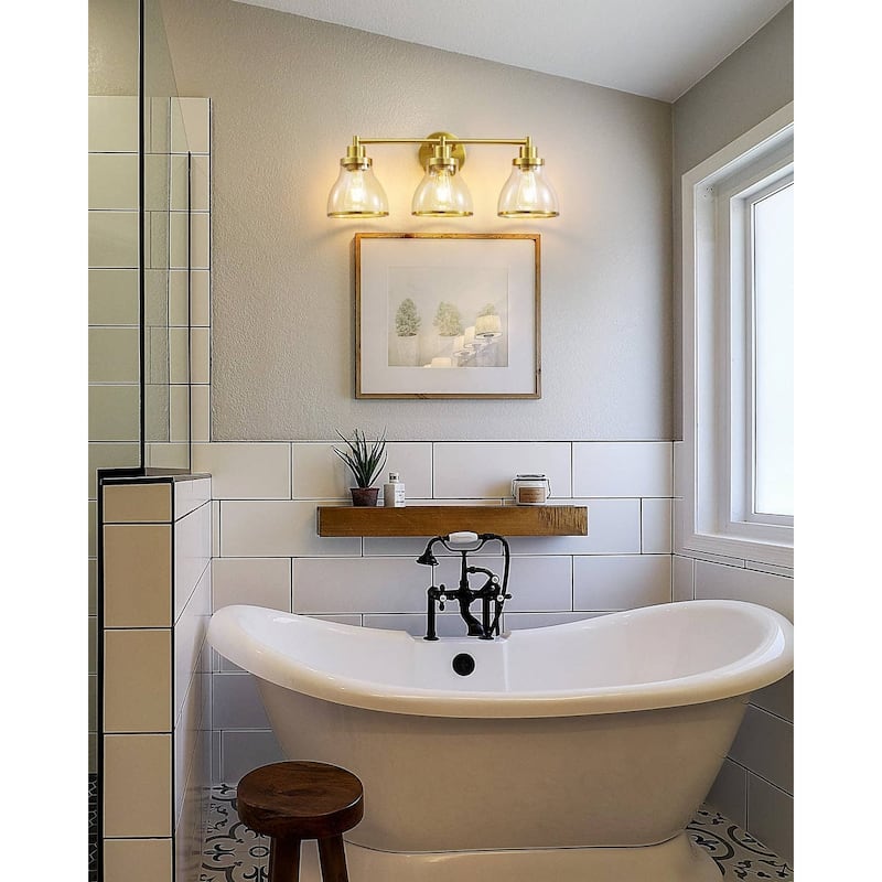Hermosa Gold 3-Light Bathroom Vanity Light
