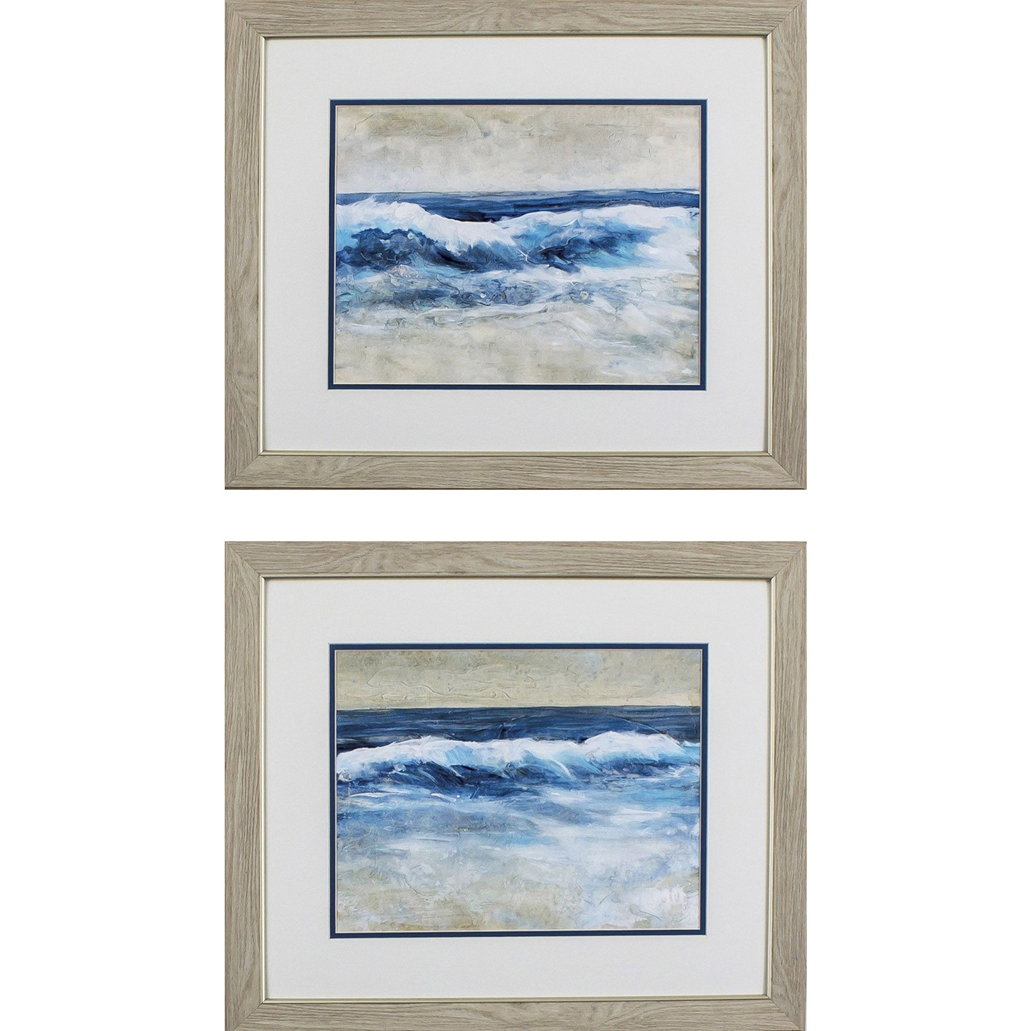 Breaking Shore Waves S/2 Framed Art Under glass