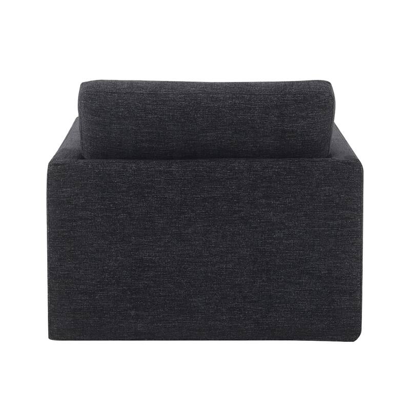 Upholstered Swivel Chair with Pillow