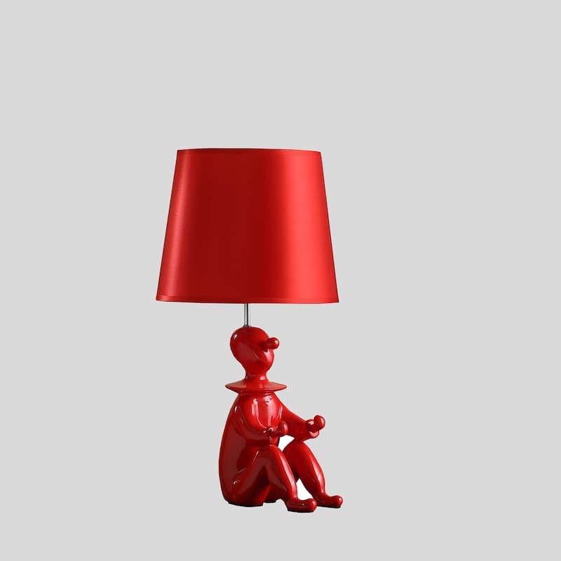 Clown Table Lamp - Modern Resin Phone Holder - Art Deco Style Desk Lamp - Unique Accent Lighting