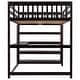 preview thumbnail 76 of 82, Space-Saving Loft Bed with Storage Shelves and Desk, Solid Wood Loft Bed Frame with Ladder and Guardrail for Kids Teens Adults
