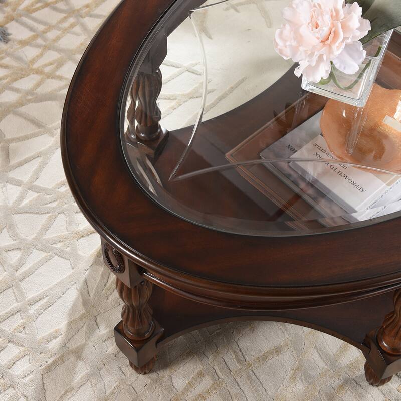 Cocktail table-tempered glass - 45.98"×29.02"×18"