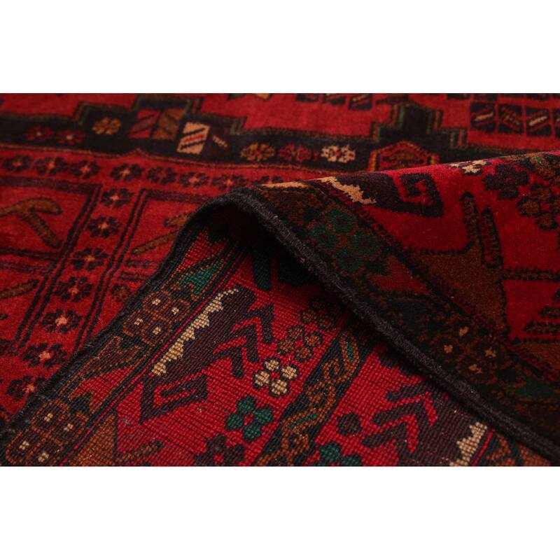 ECARPETGALLERY Hand-knotted Teimani Red Wool Rug - 3'10 x 6'3