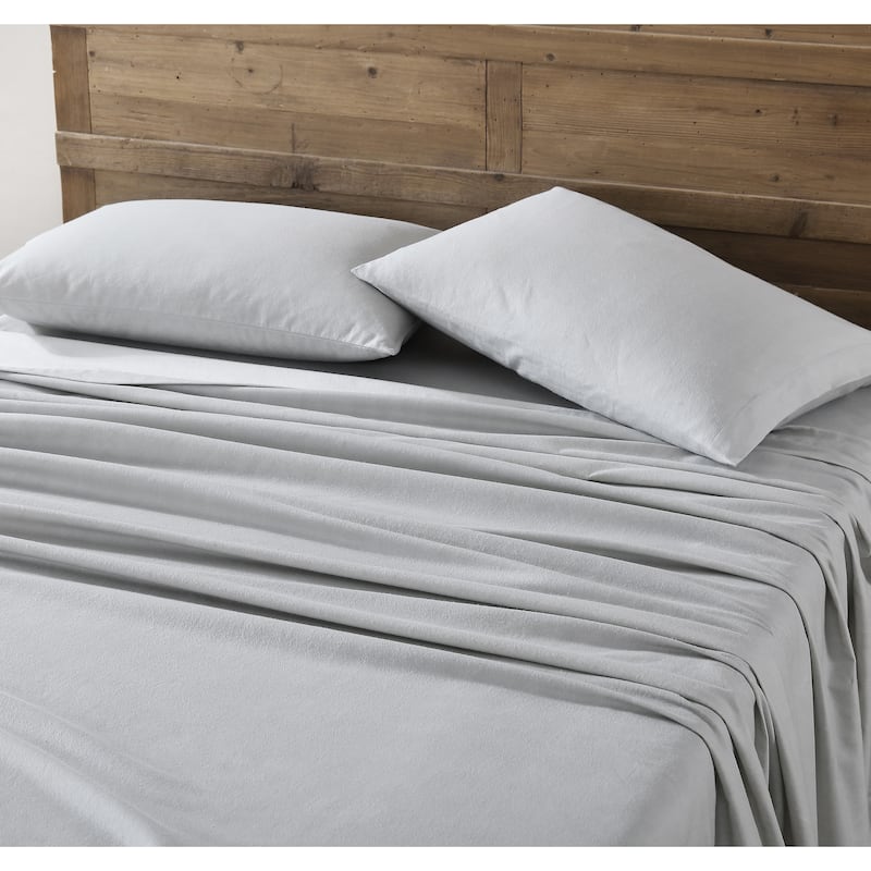 Eddie Bauer Cotton Flannel-Solids-Deep Pocket- Sheet & Pillowcase Set