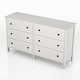 preview thumbnail 13 of 19, DH BASIC Transitional 53-inch Wide 6-Drawer Neutral Youth Dresser by Denhour