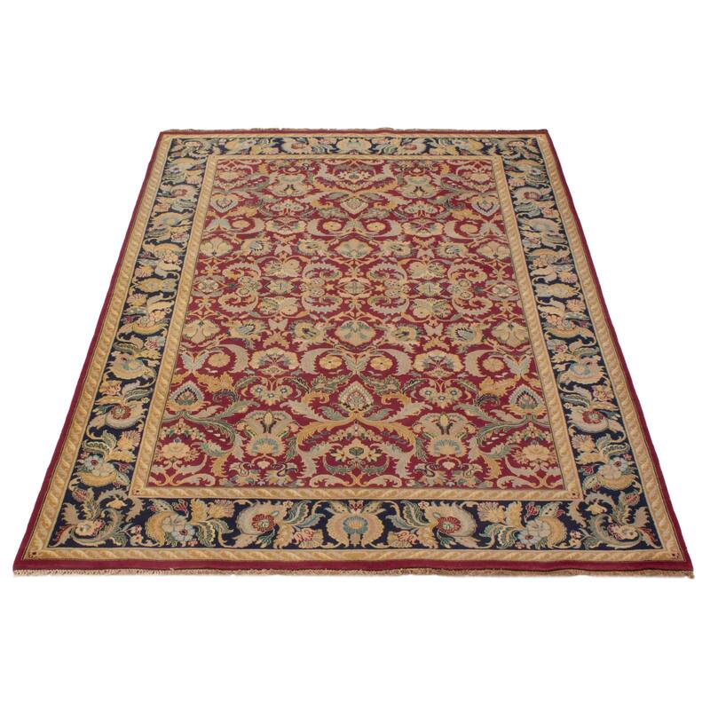 ECARPETGALLERY Hand-knotted Jamshidpour Burgundy Wool Rug - 5'11 x 8'7