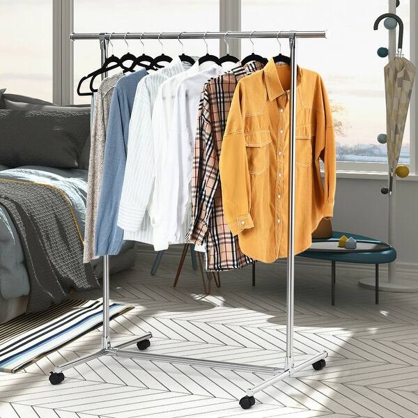 Shop Gymax Garment Rack Clothing Rack Stainless Steel Heavy Duty
