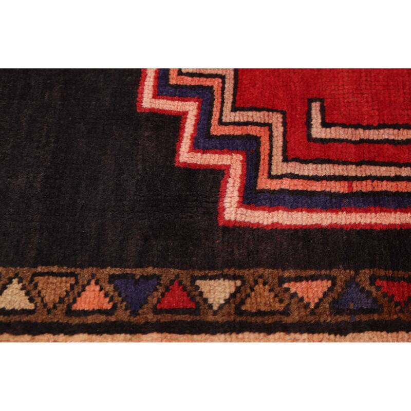 ECARPETGALLERY Hand-knotted Konya Anatolian Dark Navy, Red Wool Rug - 3'7 x 10'1
