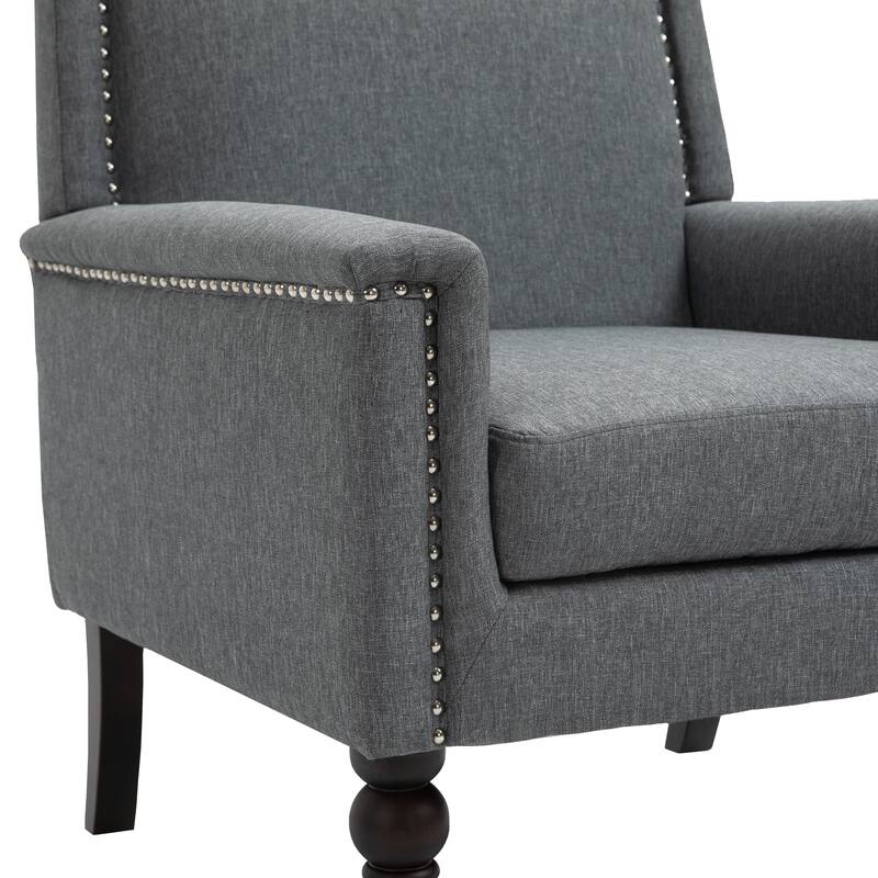 Upholstered Armchair with Nailhead Trims Accent Chair