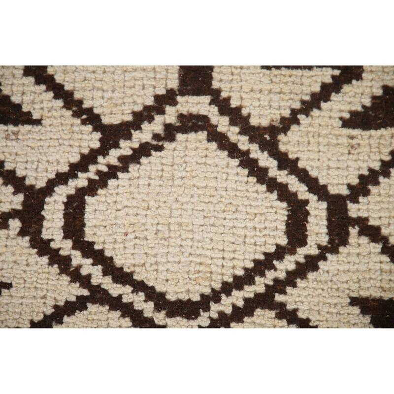Beige Plush Anatolian Turkish Runner Rug Hand-knotted Wool Carpet - 3'5"x 11'6"