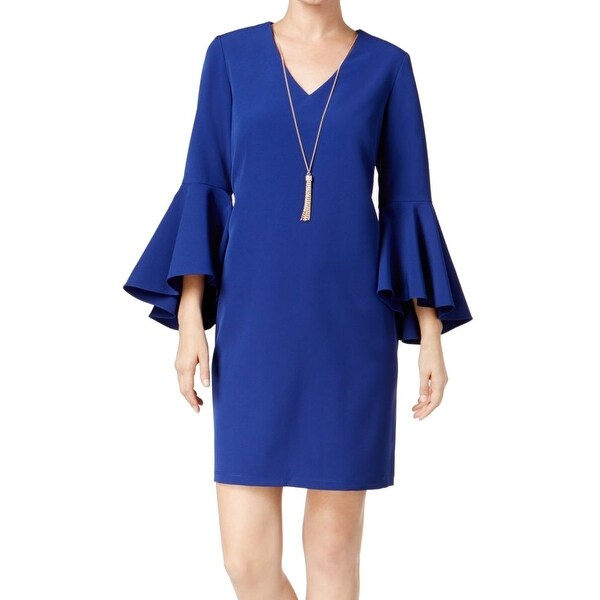 ruffle bell sleeve dress