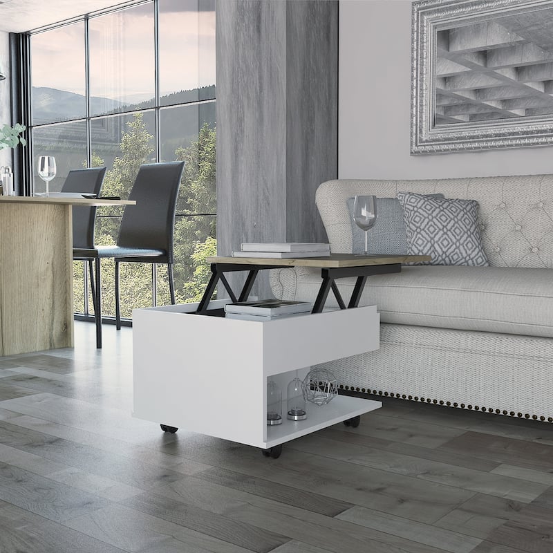 Peterson 1-Drawer 1-Shelf Lift Top Coffee Table