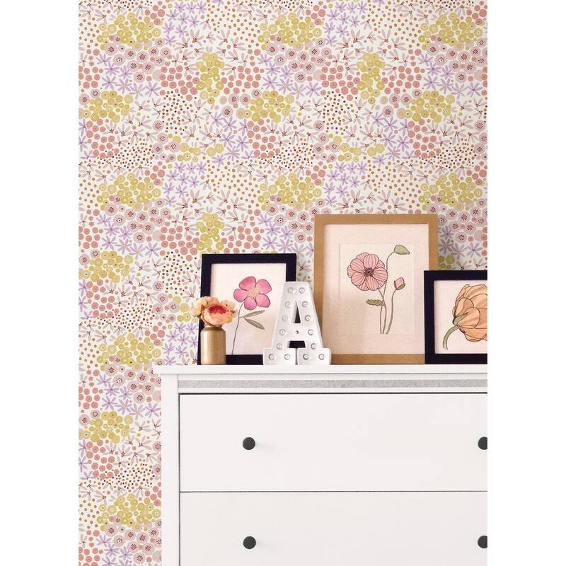 NuWallpaper Floral Bunch Multi Warm Peel & Stick Wallpaper