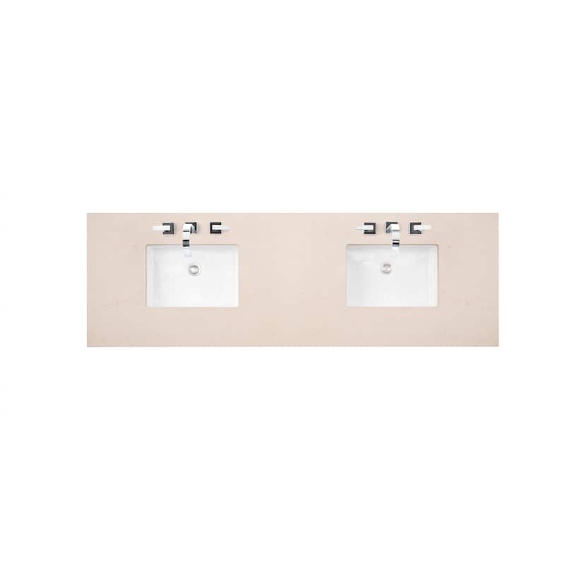 James Martin Vanities 72" Quartz Vanity Top with 2 Undermount - Eternal Marfil - Colored