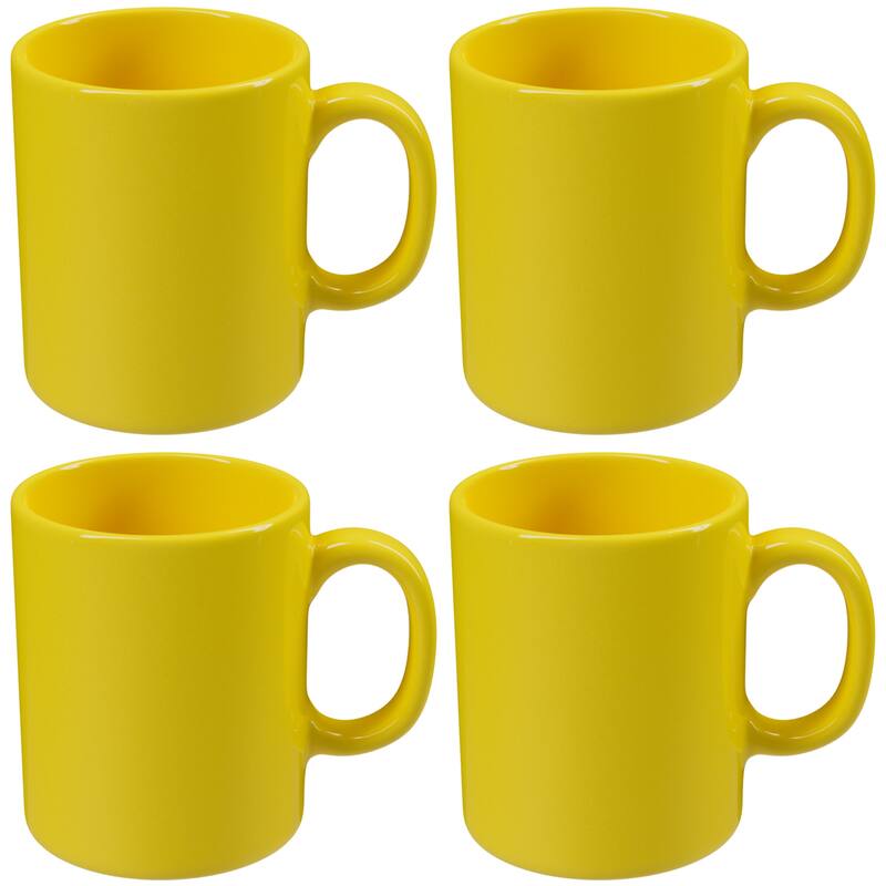 Omniware Set of 4 Teaz Cafe Mugs - Yellow