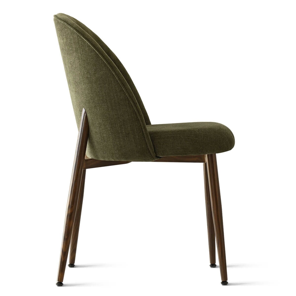 Modern Upholstered Dining Side Chairs with Metal Legs (Set of 2