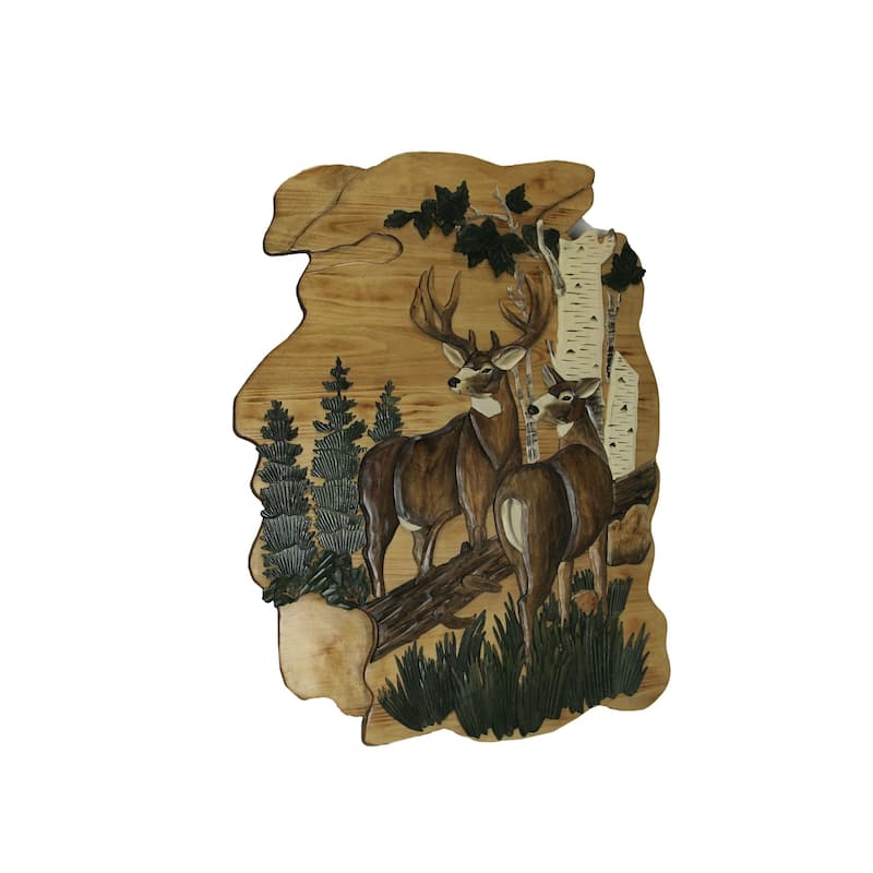 Deer In Woods Wall Art 28" X 36"