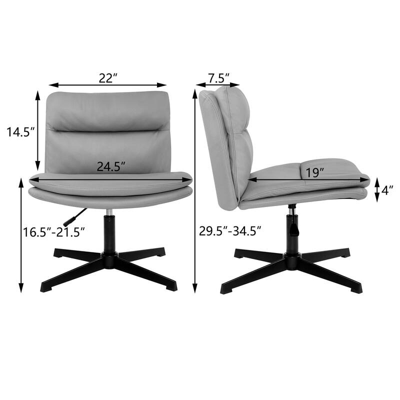 Leather Home Office Chair Adjustable Computer Desk Chair Bedroom Chair