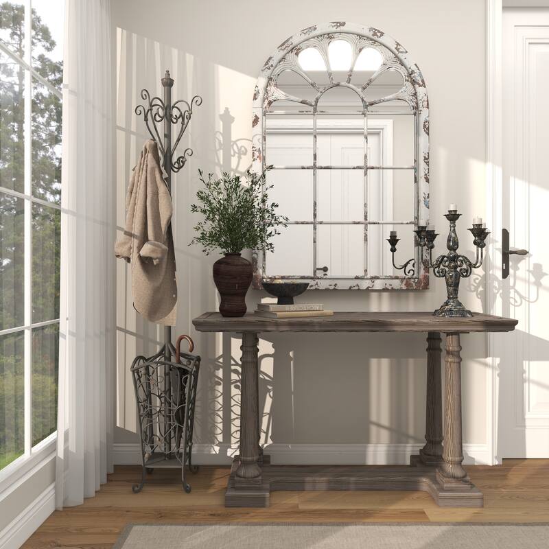 Black Metal Vintage Style Coat Rack with Scroll Designs
