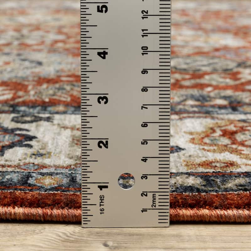 Style Haven Amelie Vintage Medallions Red/ Ivory Indoor Area Rug