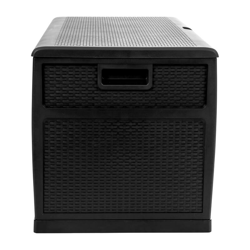 120 Gallon Plastic Deck Box for Outdoor Patio Storage & Deck Organization